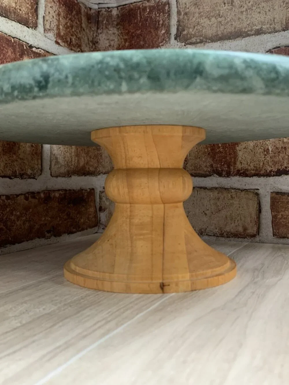 Vintage Marble Cake Stand/Cheese Pedestal (11